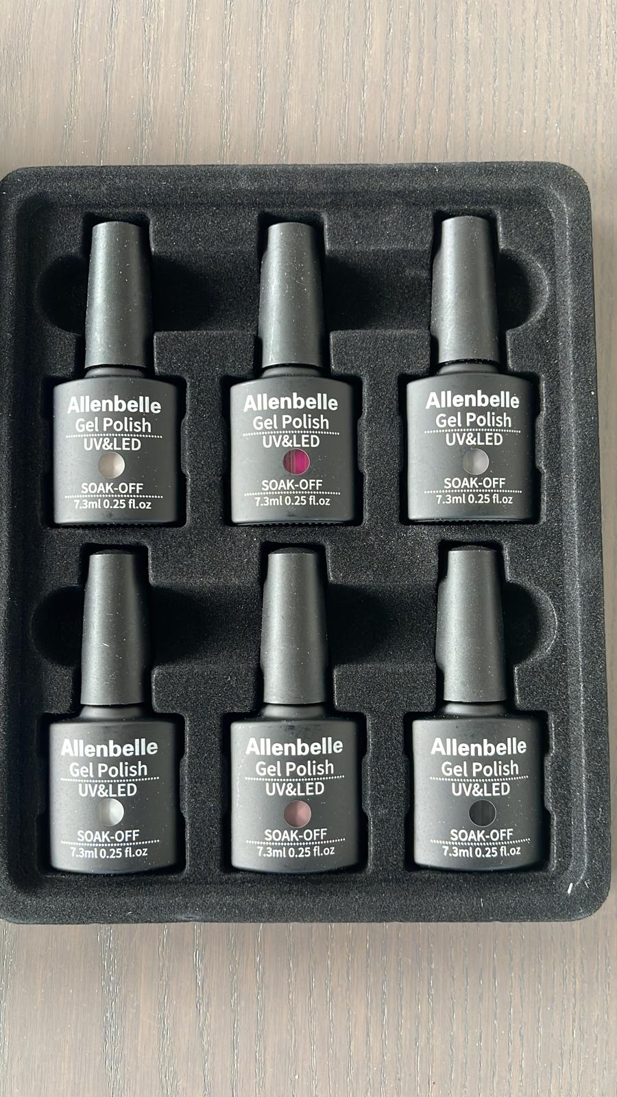 ALLEN BELLE sada 6x7,3ml gél lakov na nechty