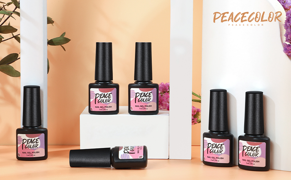 PEACECOLOR nail gel polish gelové laky 8ks po 7ml