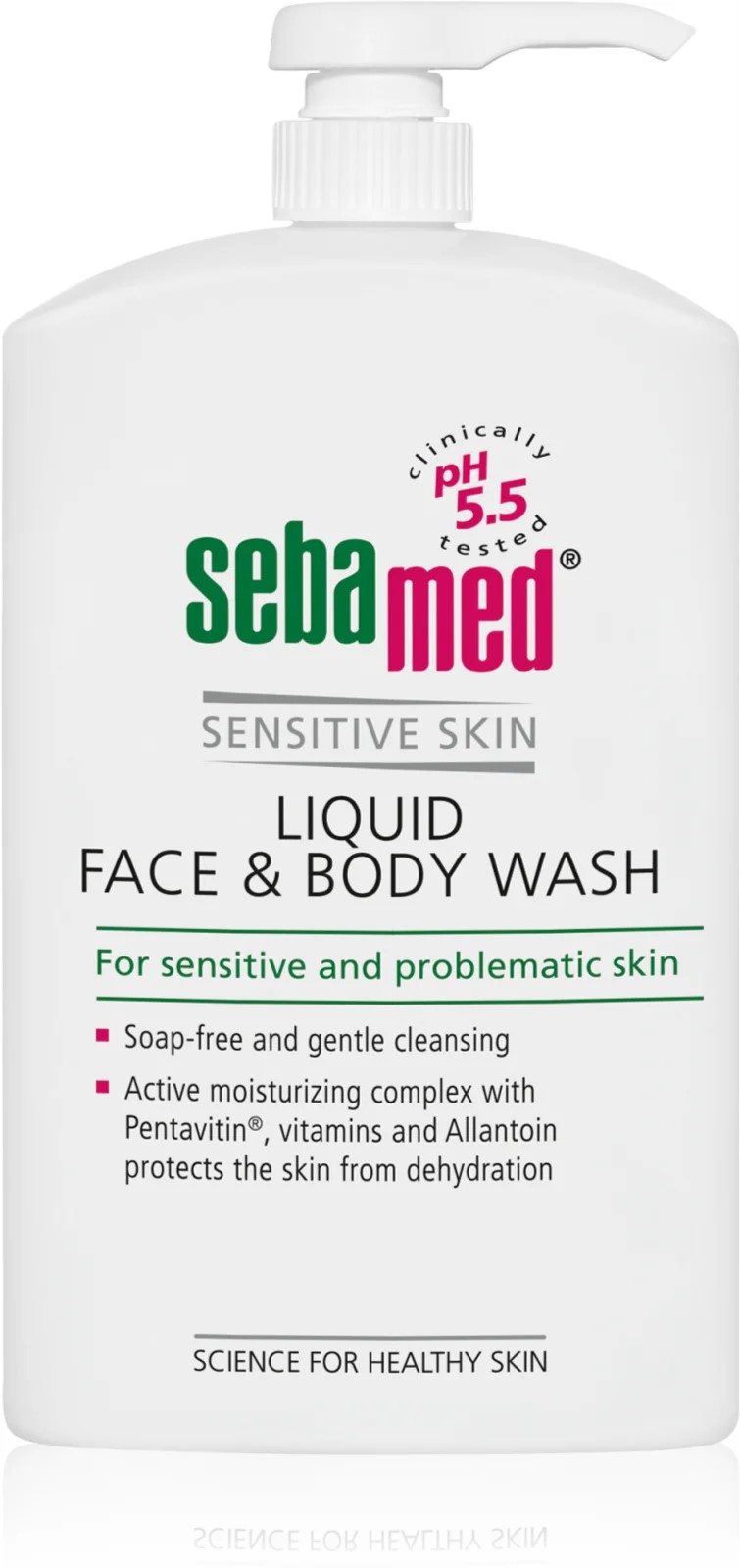 Sebamed Wash jemná umývacia emulzia na telo a tvár, 1000 ml