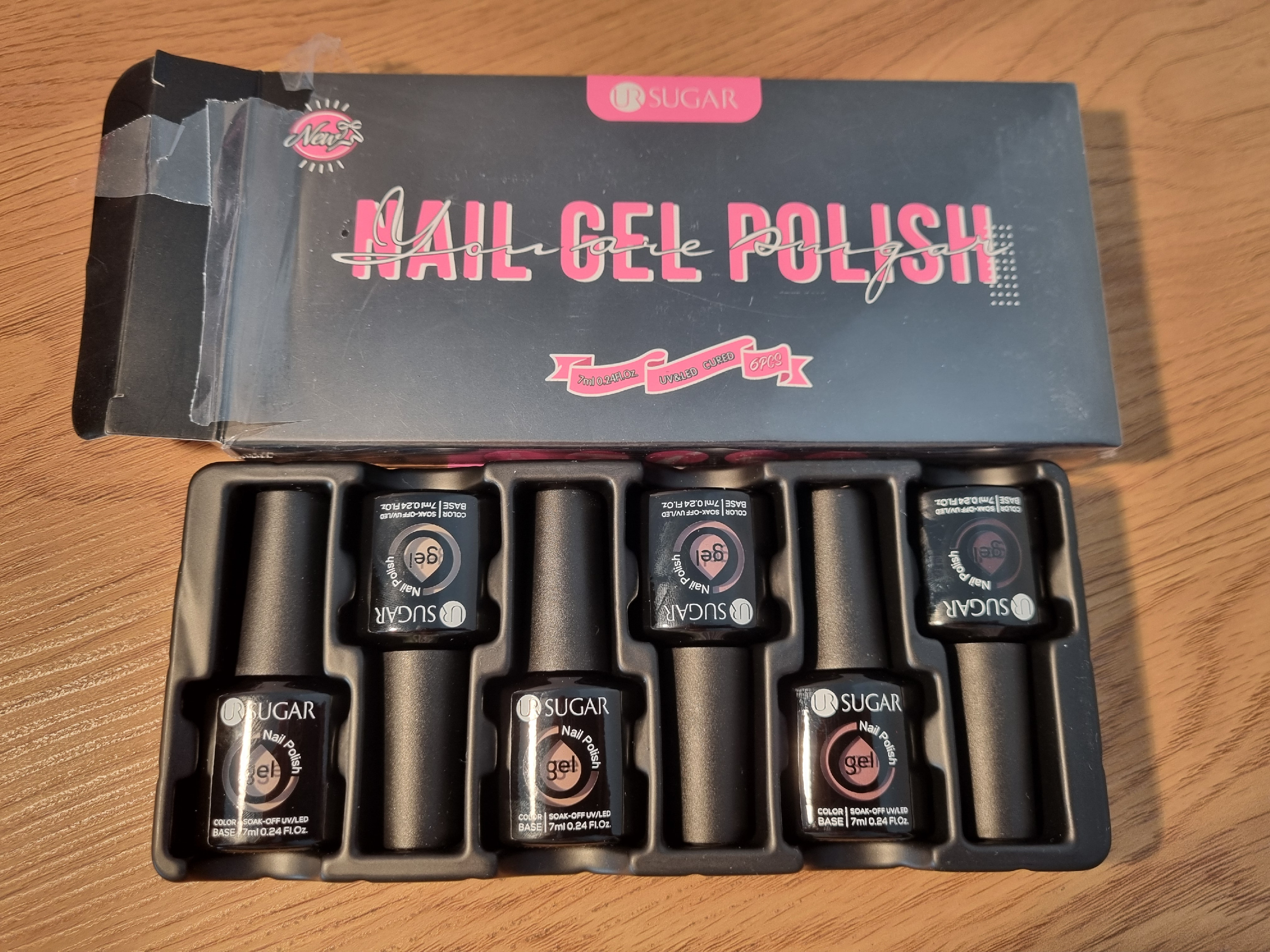 UR SUGAR - UV Lak na nechty 6ks po 7ml