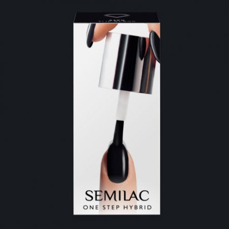 Semilac ONE STEP HYBRID farba čierna S190, 5ml