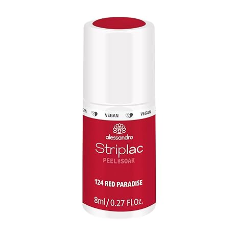 Alessandro Striplac Peel or Soak Lak na nechty -124 Červený raj 8ml