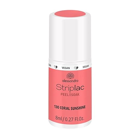 alessandro Striplac Peel or Soak Lak na nechty -130 Coral Sunshine 8ml