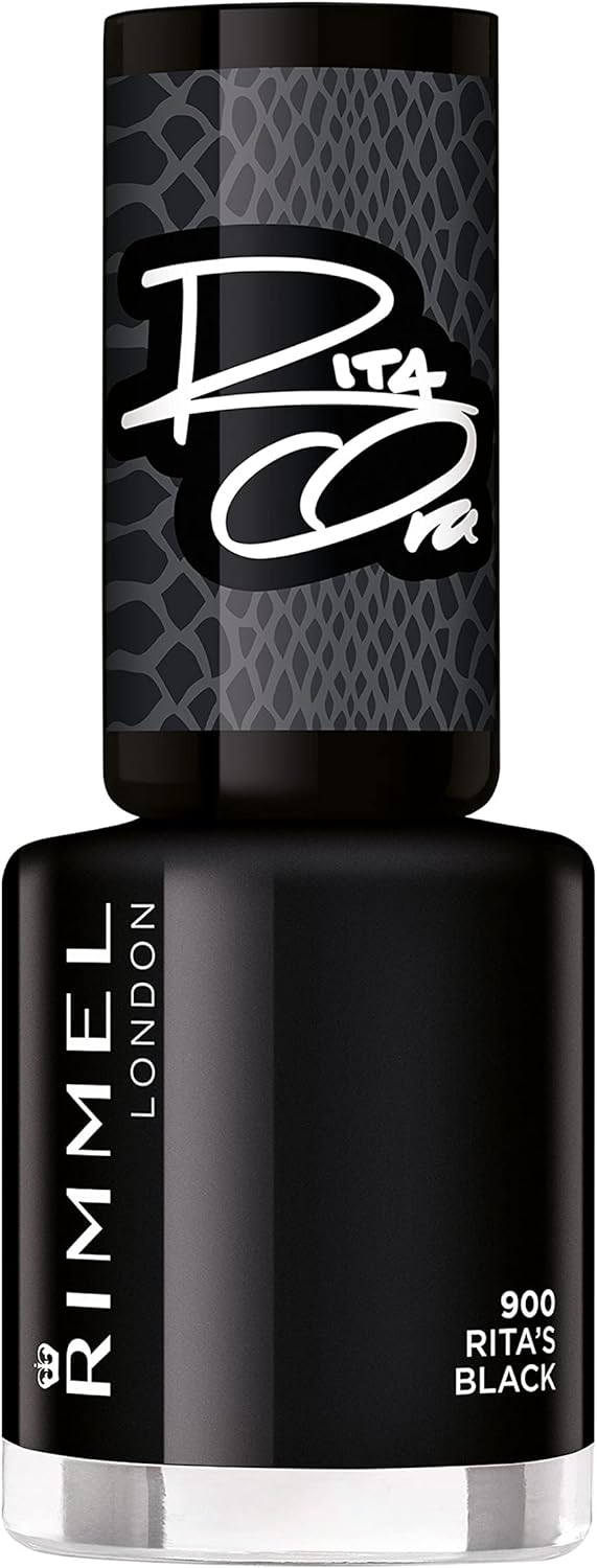 RIMMEL LONDON 60 SECONDS SUPER SHINE odtieň 900 Rita´s Black 8ml