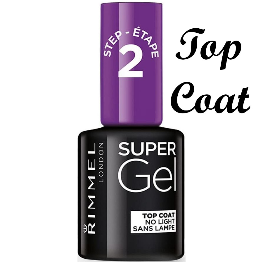 RIMMEL Super Gel Top Coat, vrchný gélový lak na nechty transparentný, 12ml
