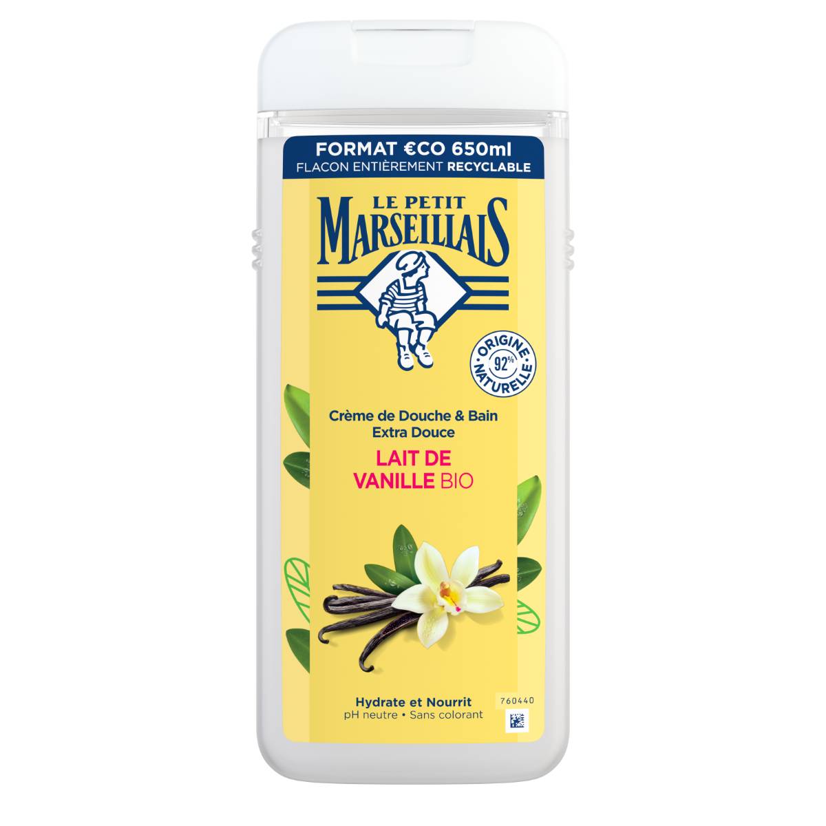 Le Petit Marseillais - Extra jemný sprchový krém z organického vanilkového mlieka 650ml