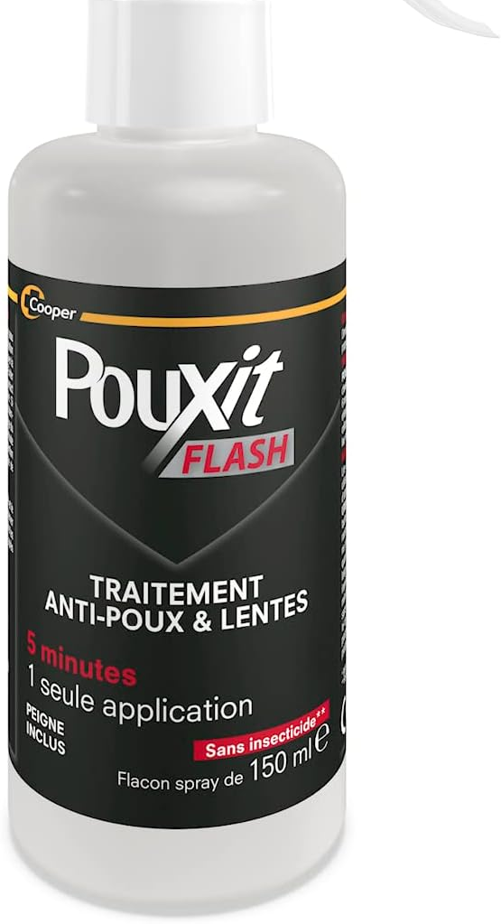POUXIT - Flash - Sprej proti všiam a hnidám 150ml (chýba hrebeň)
