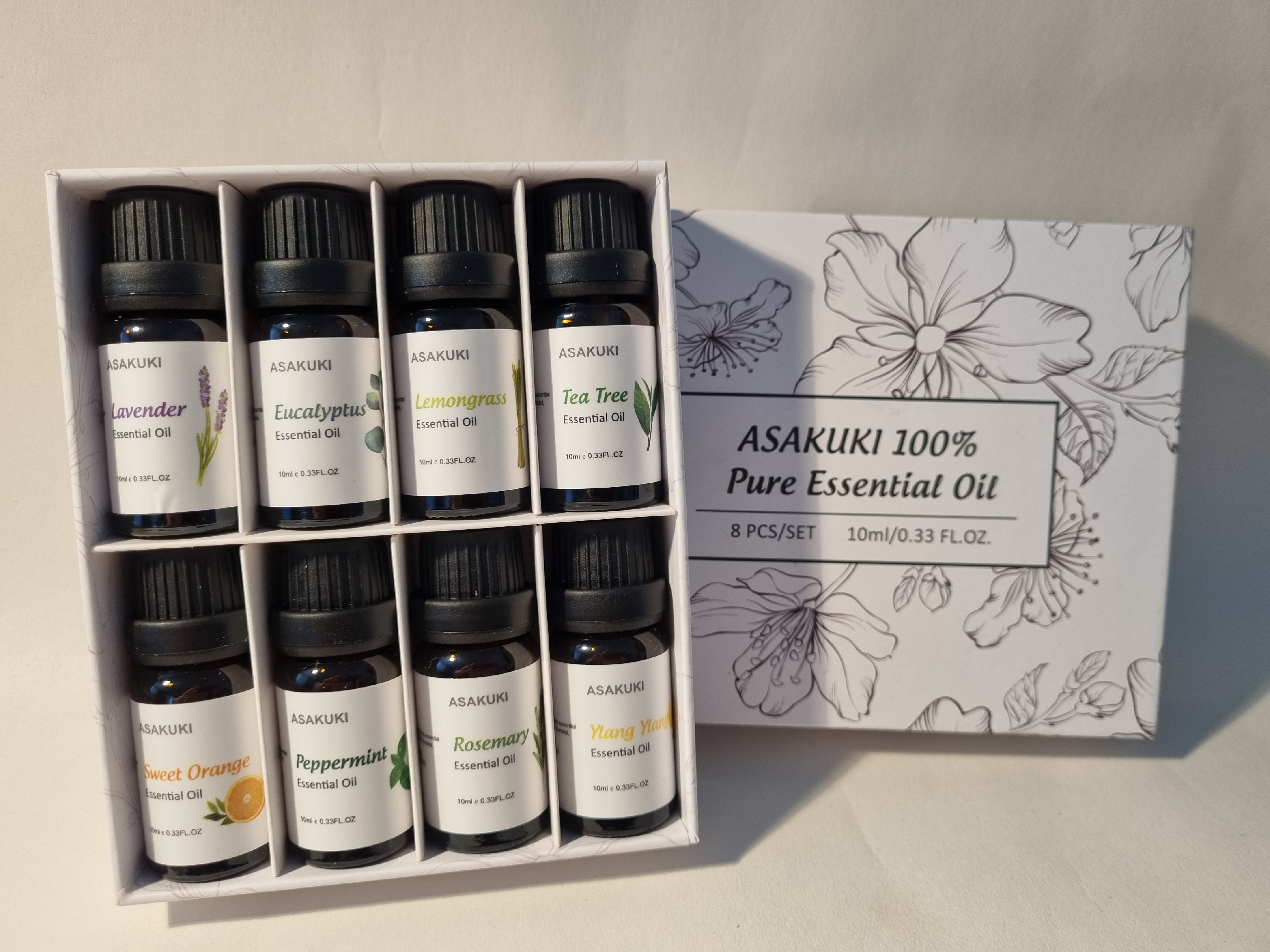 ASAKUKI 100% esenciálne oleje 8x10ml