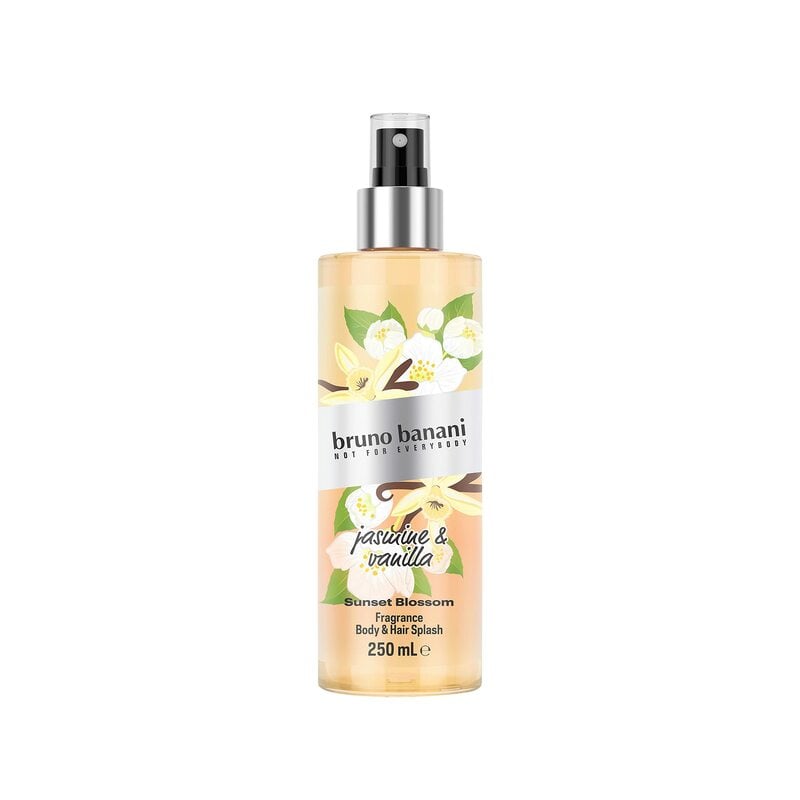 bruno banani hmla na telo a vlasy jasmine vanille 250ml BEZ VRCHNÁKA!