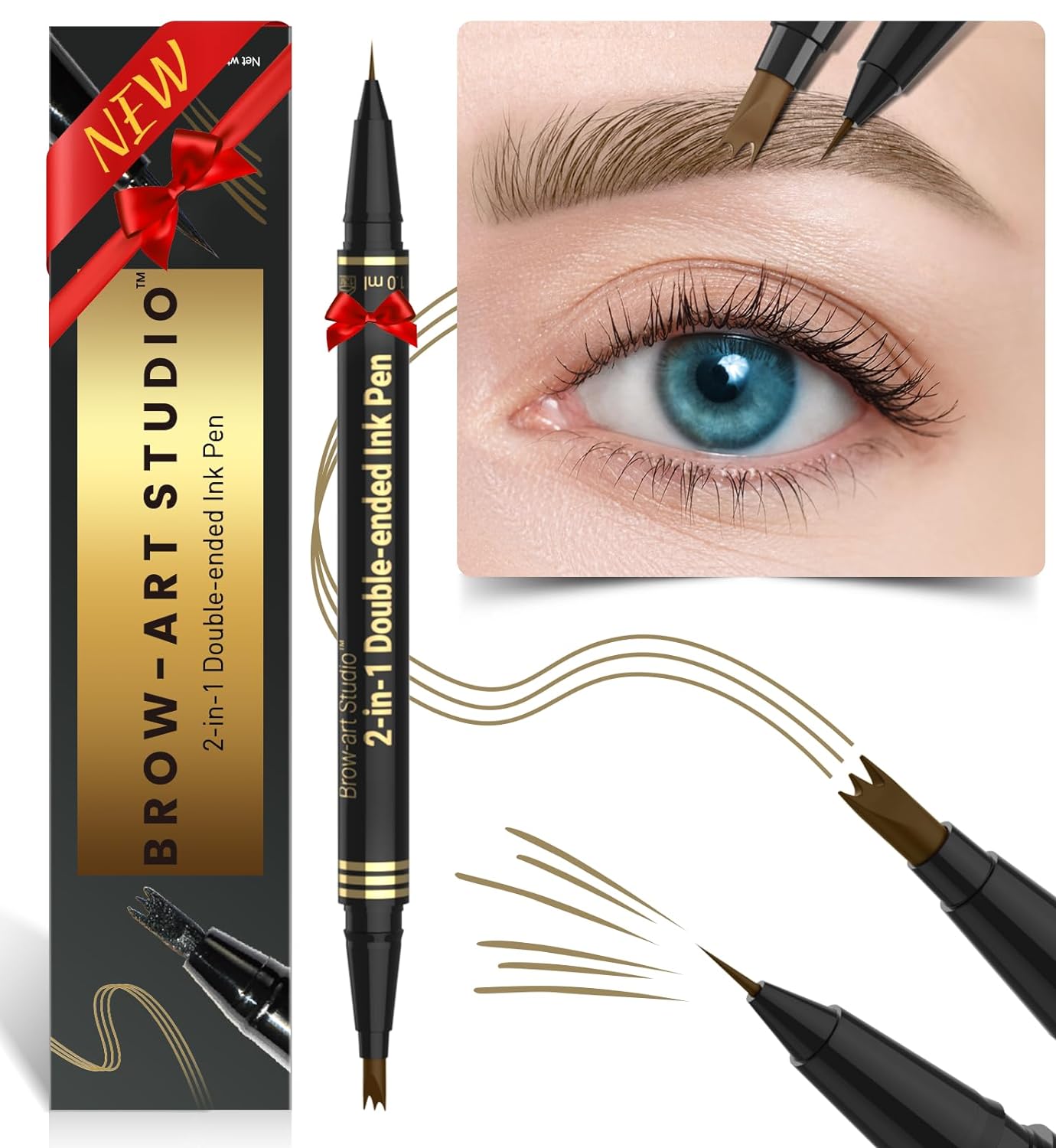 Brow - art Studio Brow-Art Studio ceruzka na obočie 2v1, 01 svetlo hnedá 1ml