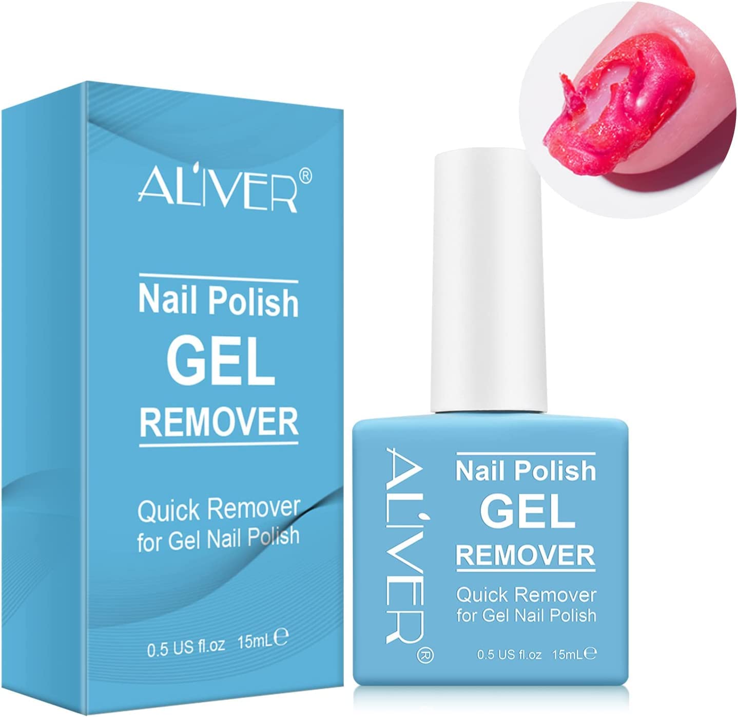 ALIVER Gel Nail Polish Remover, 15ml