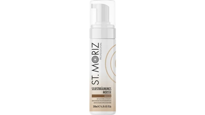 ST. MORIZ Set - stredná samoopaľovacia pena 200ml + rukavica