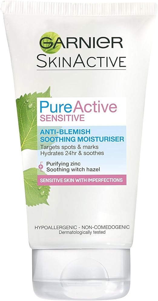 Garnier Pure Active Sensitive Anti Blemish Face Moisturiser, 50 ml