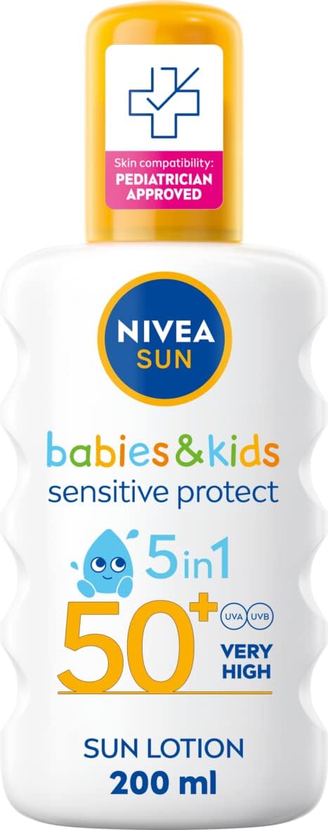 NIVEA SUN 5in1 Ochrana na opaľovanie Babies & Kids SPF 50+ 200 ml