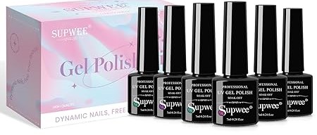 SUPWEE UV gél laky, 12x7ml ( chýba magnet, 2 laky)