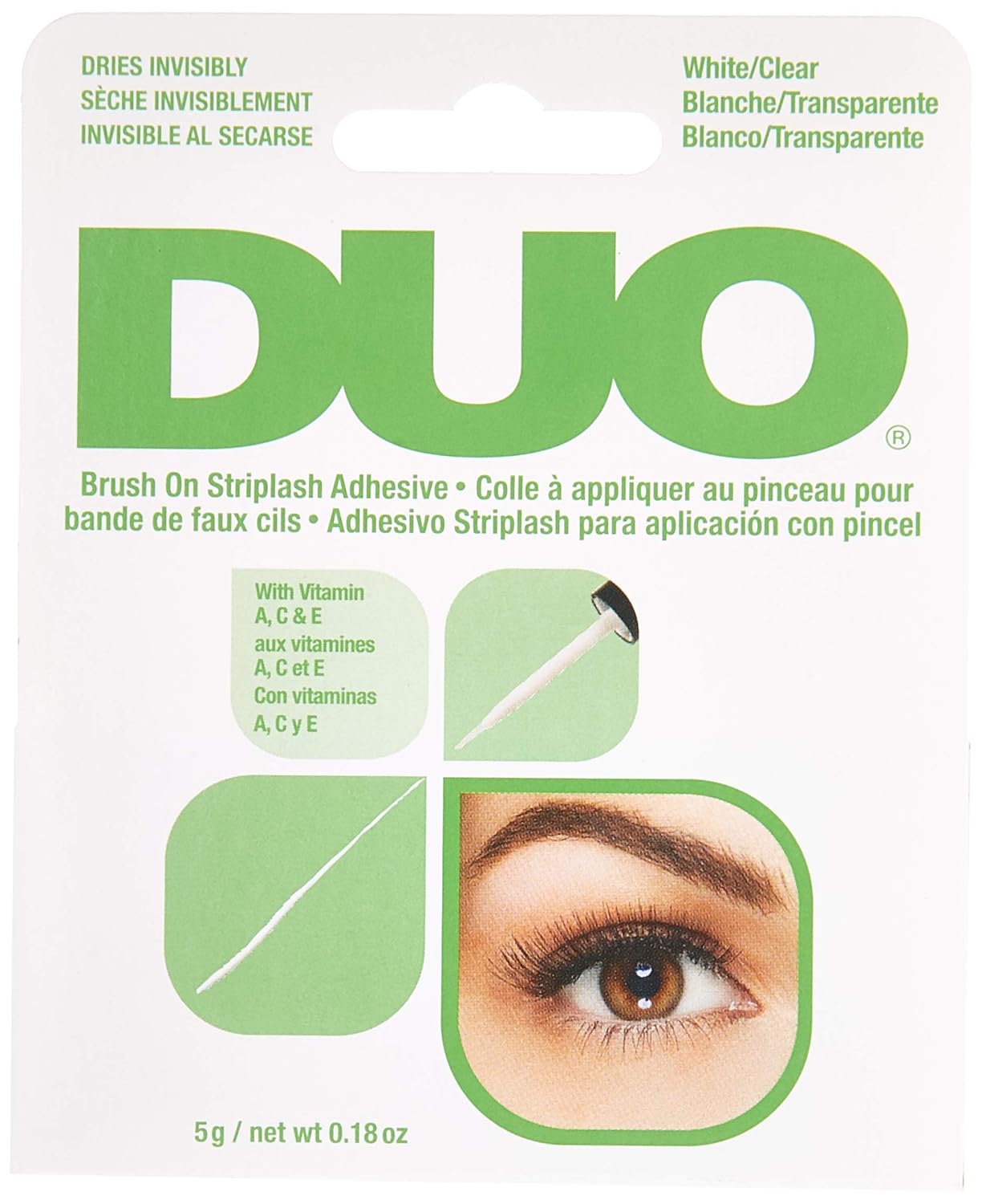 Duo Brush on Striplash Adhesive,biele/číre, 5 g (balenie 1 ks)