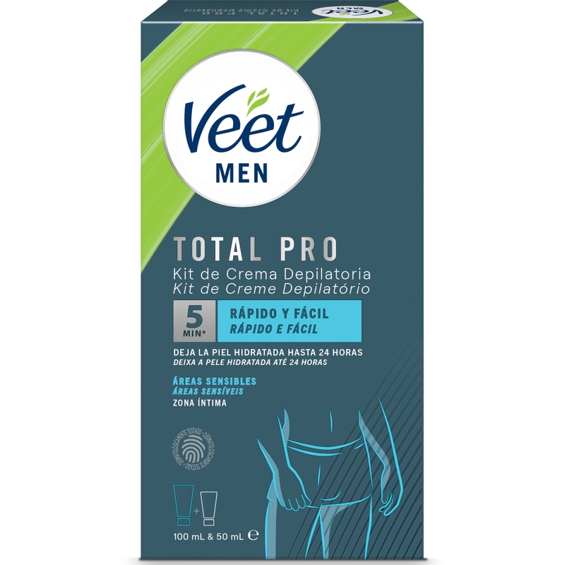 Veet Men Total Pro - Krém na odstránenie chĺpkov v intímnej oblasti