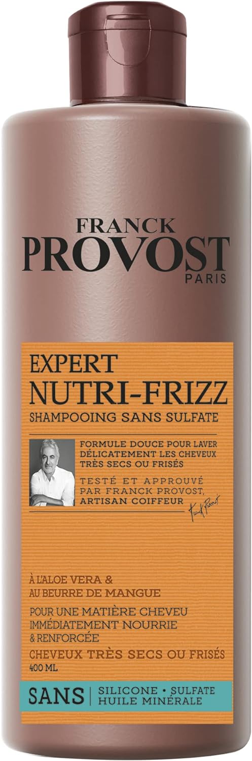Franck Provost EXPERT NUTRI-FRIZZ Profesionálny šampón bez sulfátov pre suché alebo krepovité vlasy 400ml