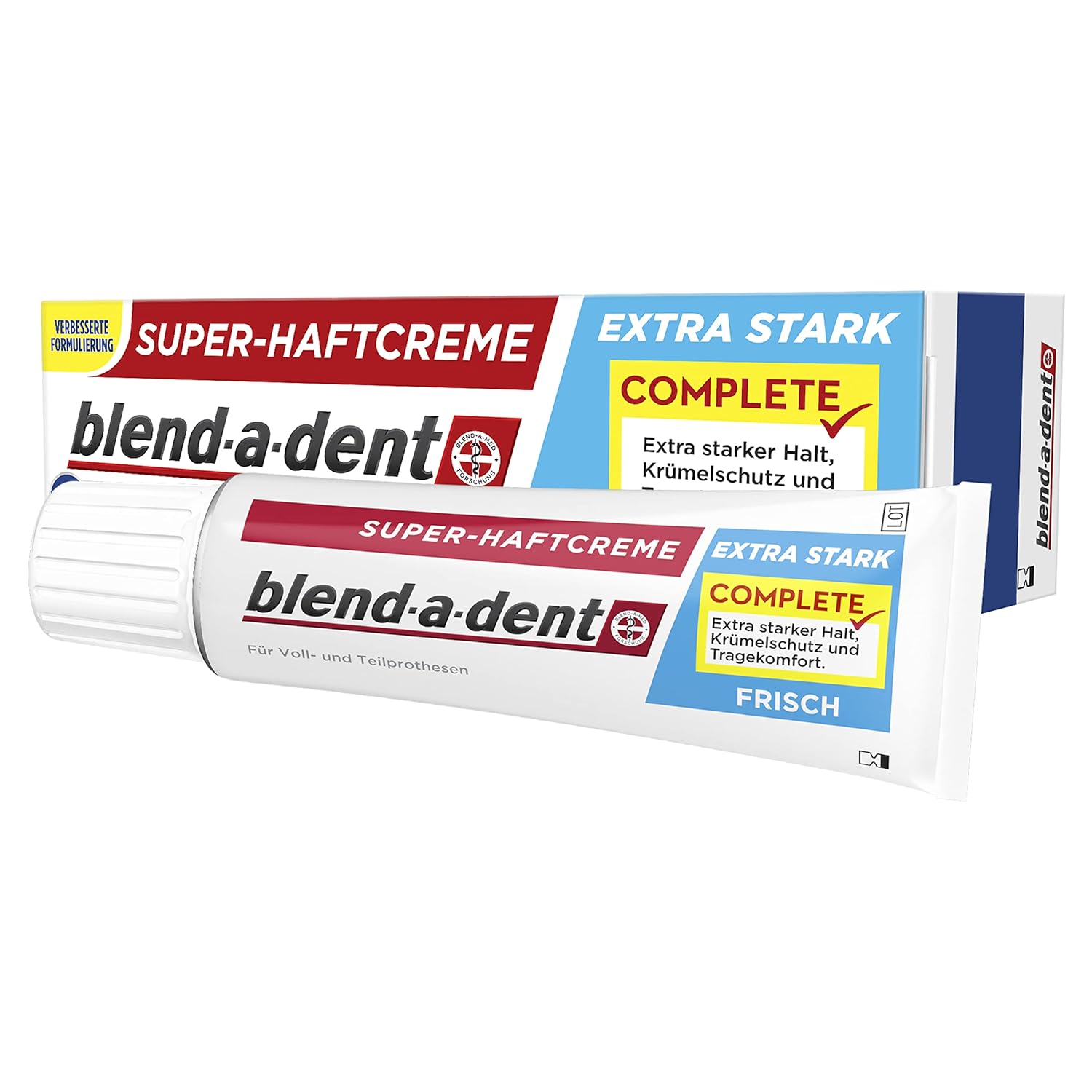 Blend-a-Dent Super extra silný adhezívny krém na zubné protézy, 47 g