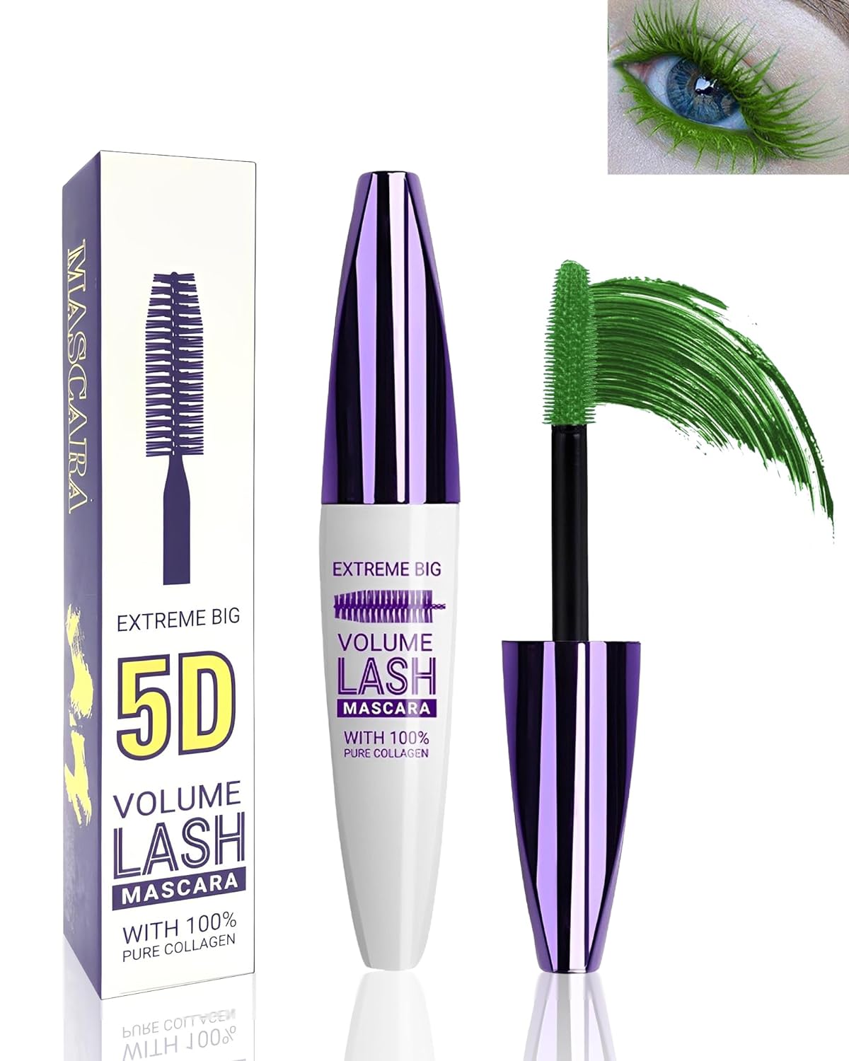 Maxfine 5d volume lash zelená maskara na mihalnice 06 10g