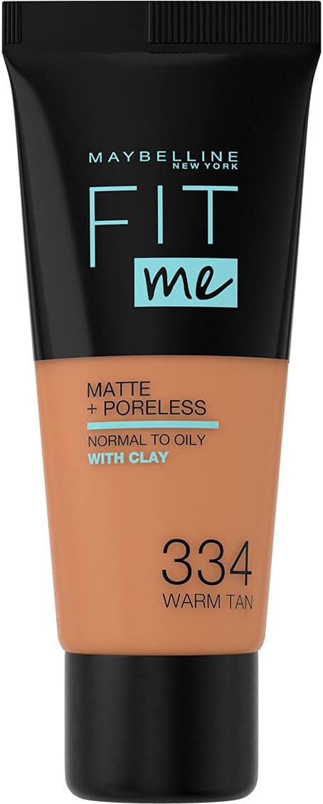 Maybelline Fit Me! Matte+Poreless - zmatňujúci make-up, 334 Warm Tan 30ml
