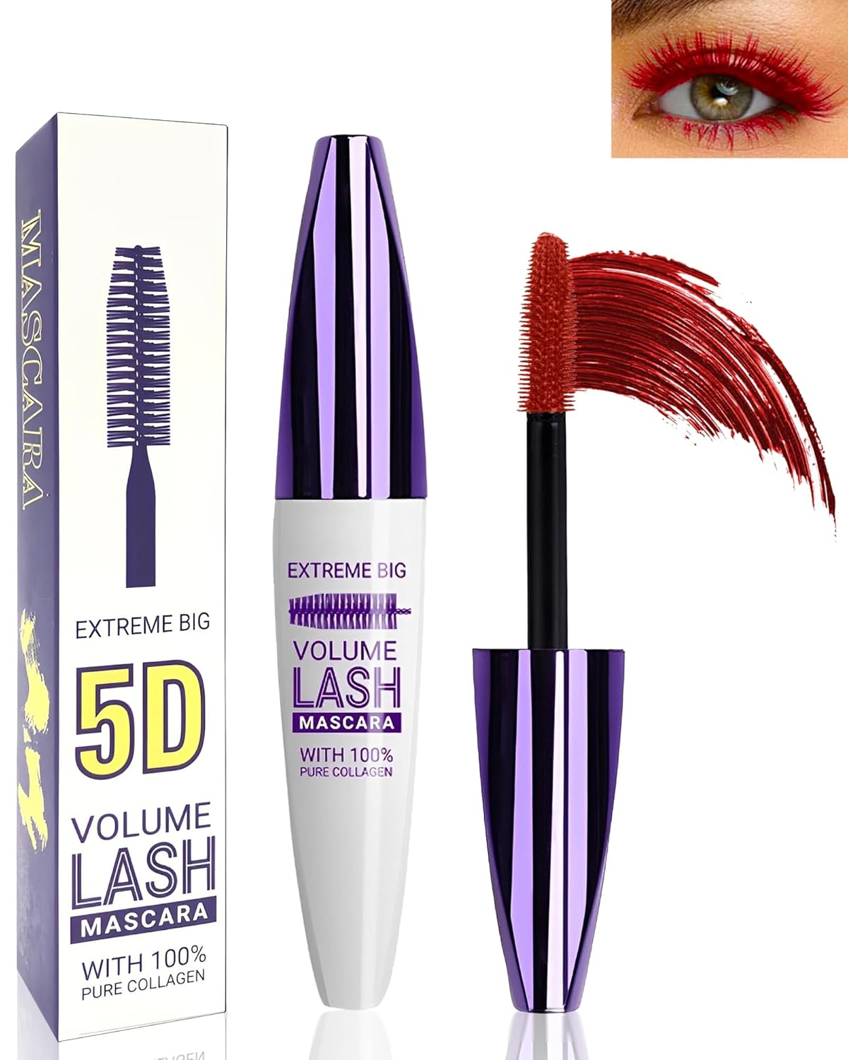 Maxfine 5d volume lash červená maskara na mihalnice 07 10g