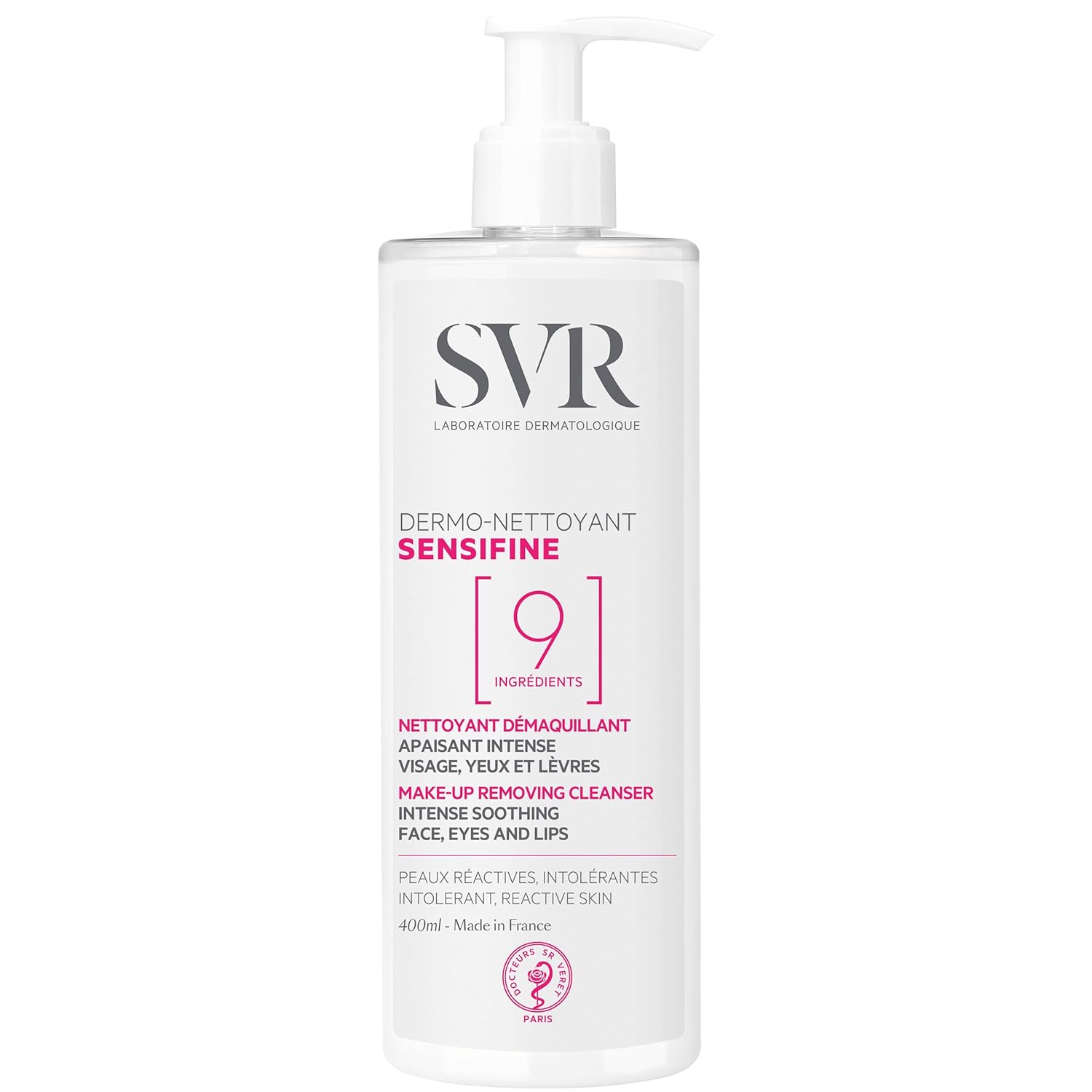SVR Sensifine upokojujúci čistiaci a odličovací prípravok 400ml