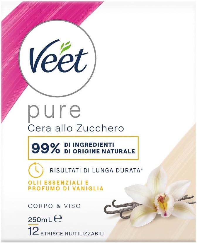 Veet cukrový vosk s éterickými olejmi a vanilkovou vôňou, 250 ml