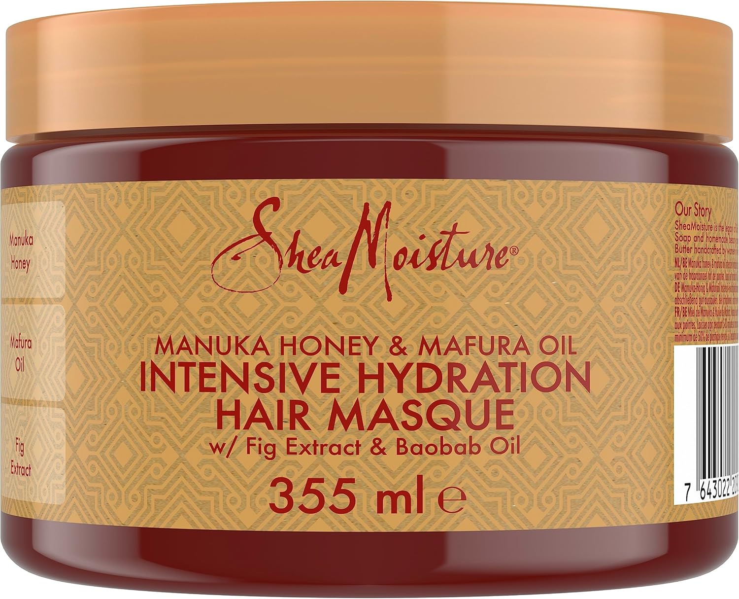 Shea Moisture Intenzívna hydratačná maska ​​na vlasy Manuka Honey & Mafura Oil 355ml