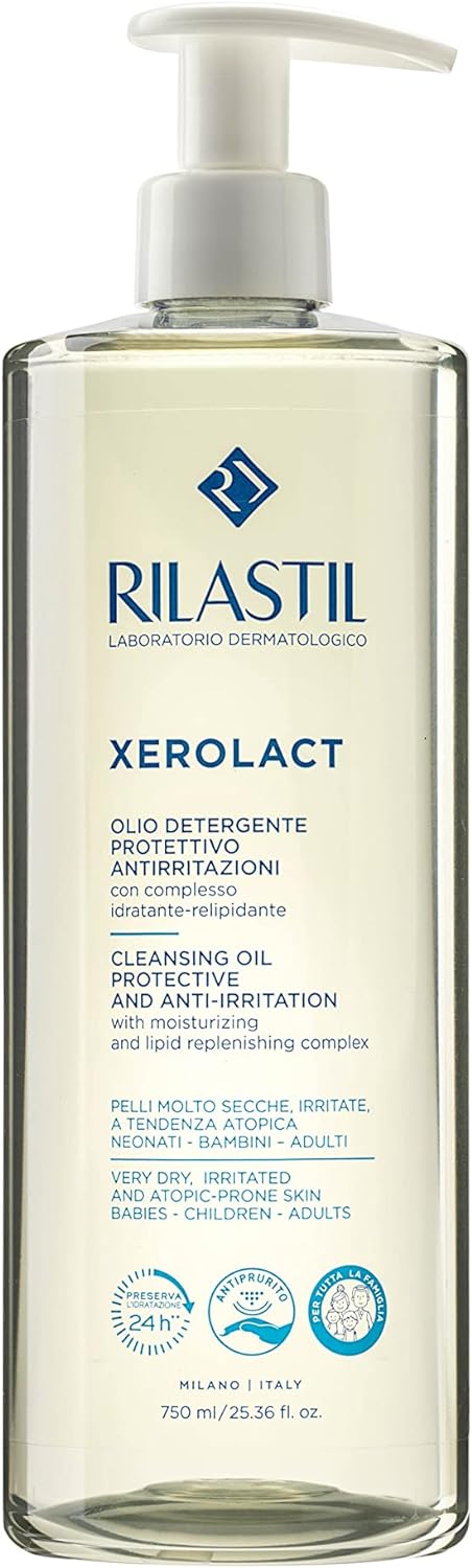 RILASTIL Xerolact Ochranný čistiaci olej proti podráždeniu 750ml (rozbitý dávkovač)