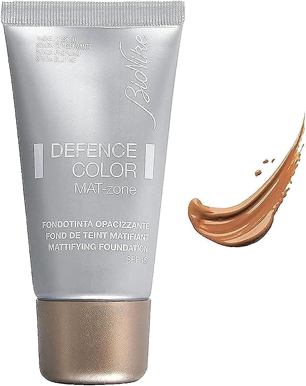 Bionike defense color mat-zone mattizing base, 30 ml - 405 cognac