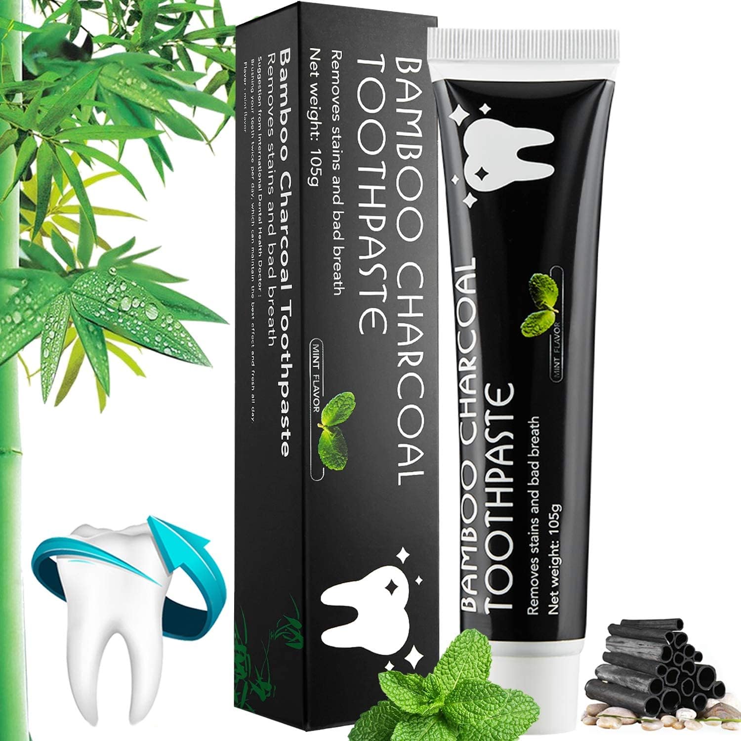 JXJFOZ Bamboo Zubná pasta s aktívnym uhlím 105g