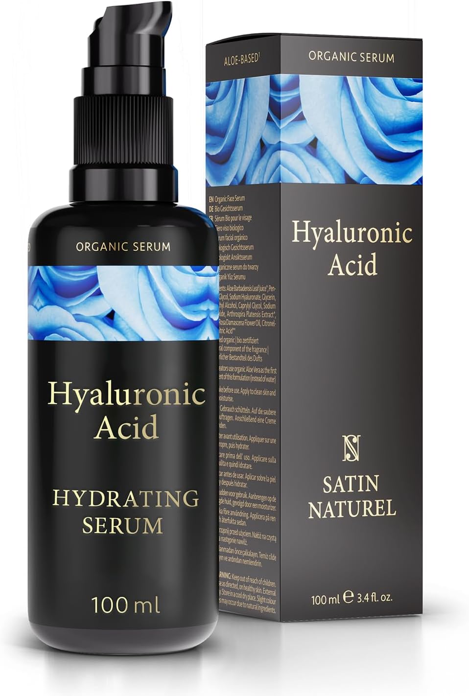 Satin Naturel - Sérum s kyselinou hyalurónovou na tvár 100 ml (bez krabičky a ochrannej krytky)