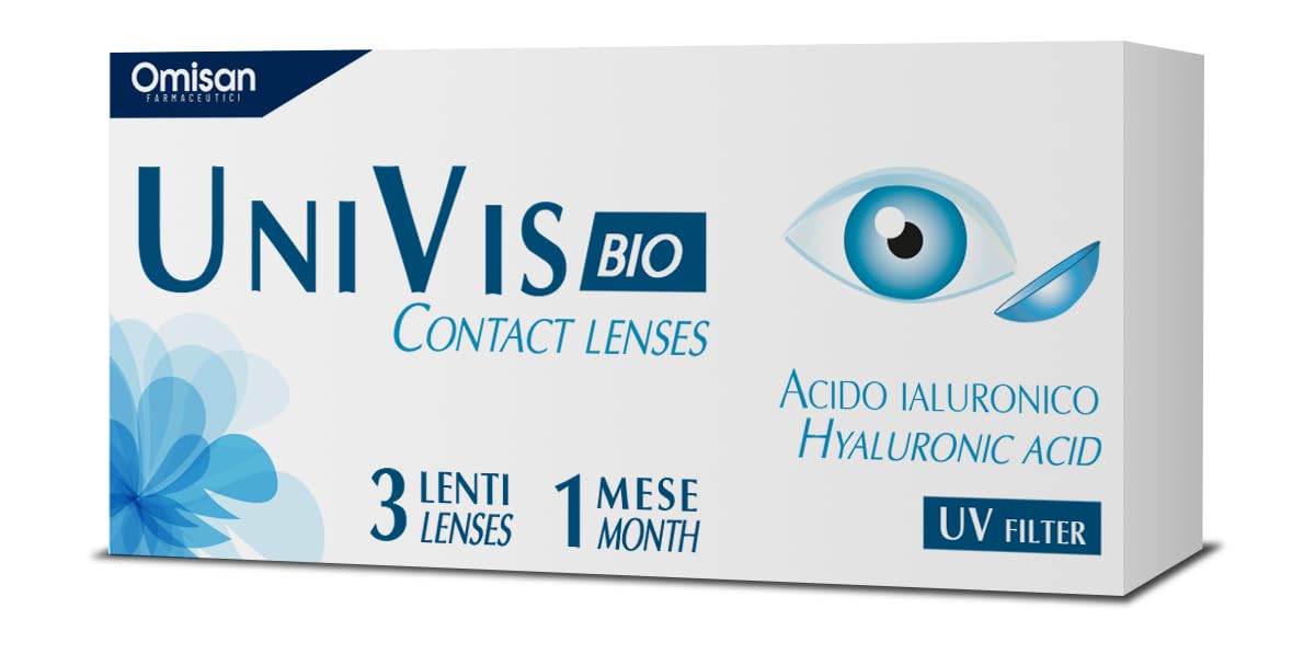 Omisan Kontaktné šošovky Univis Bio, 3 mesačné kontaktné šošovky na korekciu krátkozrakosti -2,75