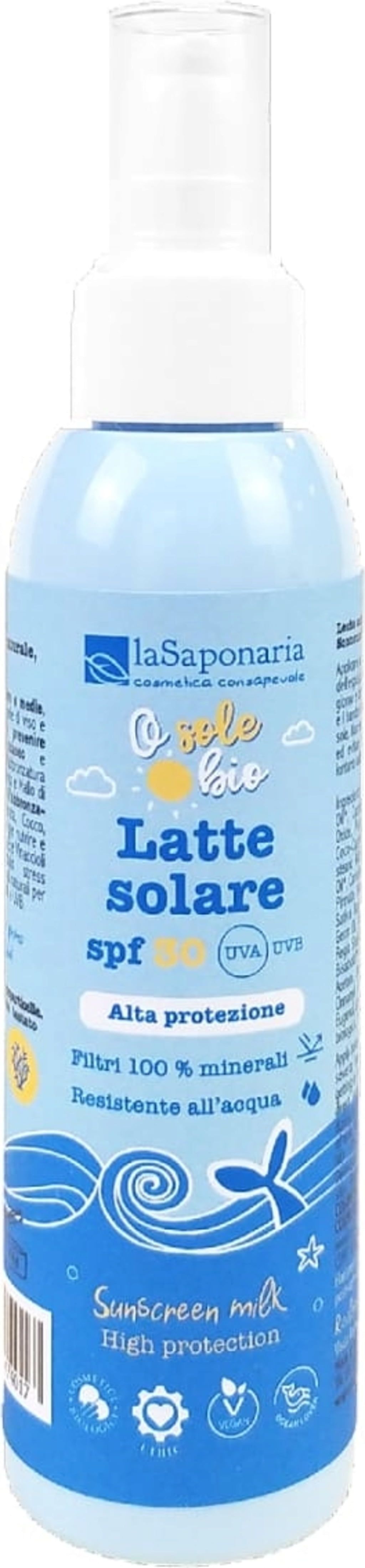 laSaponaria Latte solare mlieko na opaľovanie spf 30 125ml