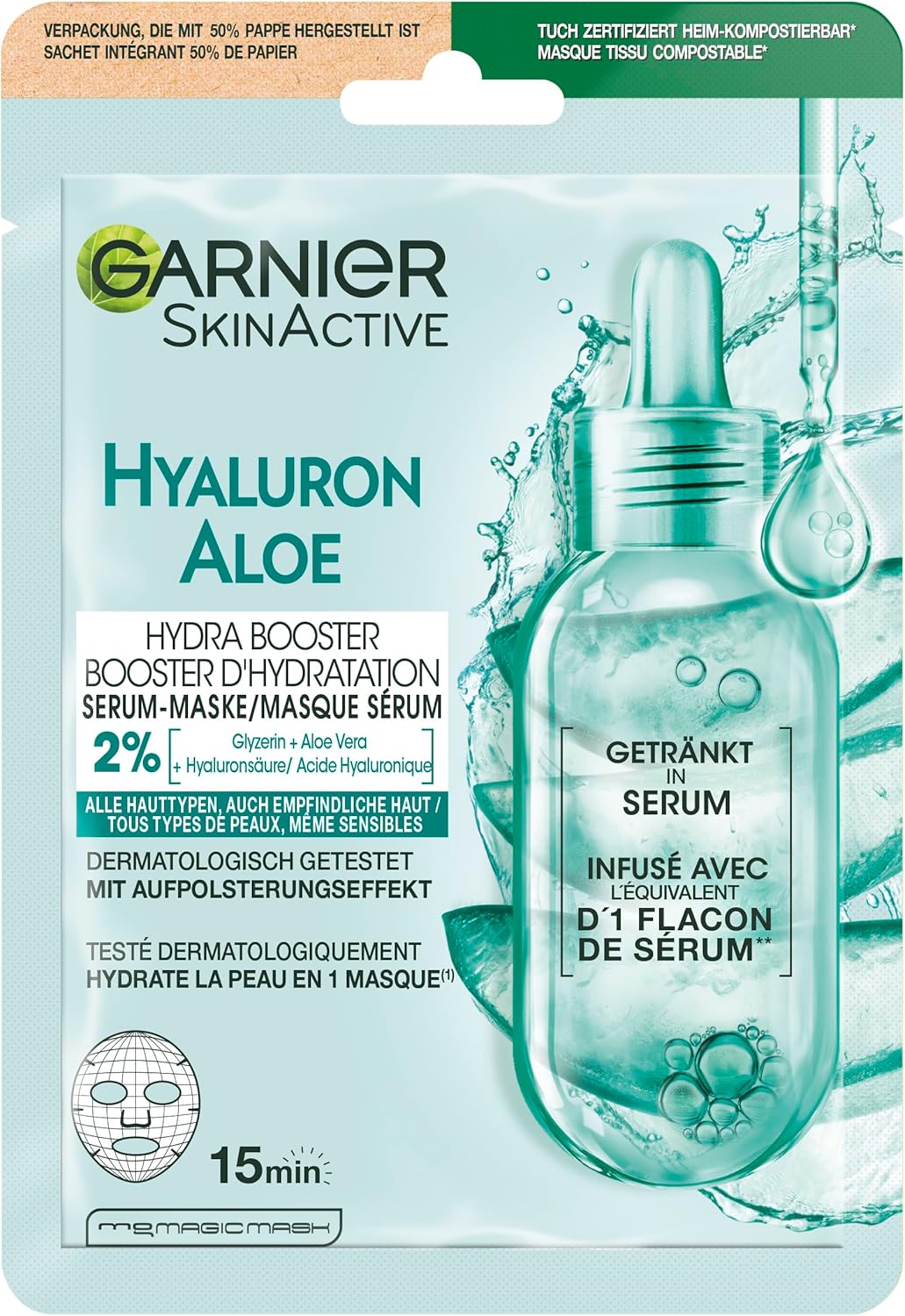 Garnier Hydra Bomb maska ​​s kyselinou hyalurónovou a Aloe Vera 28g
