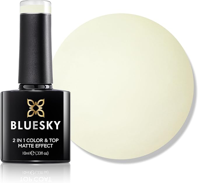 Bluesky 2 v 1 matný farebný gélový lak 10 ml, CITRINE - LBM01