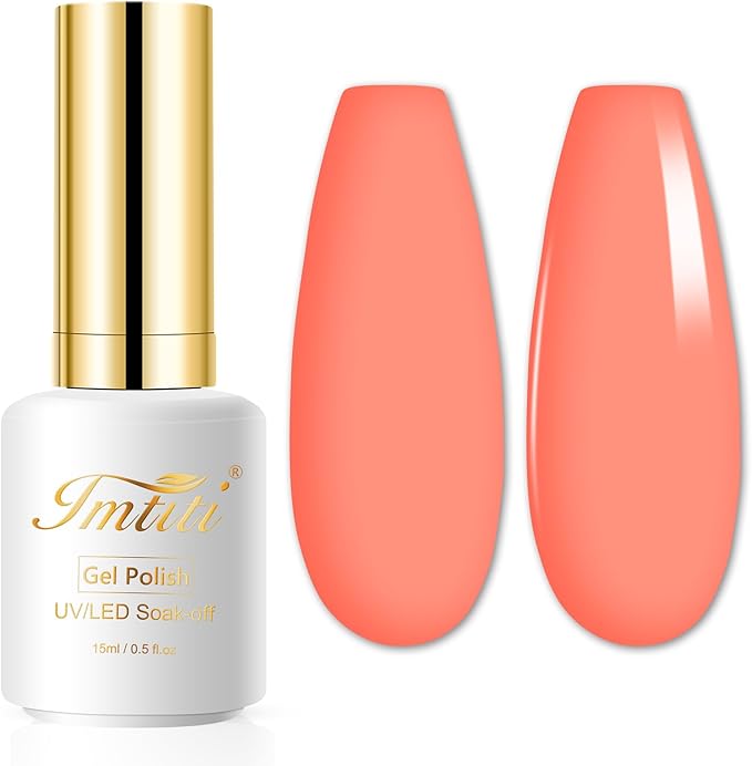Imtiti gélový lak na nechty - Coral Orange, 15ml