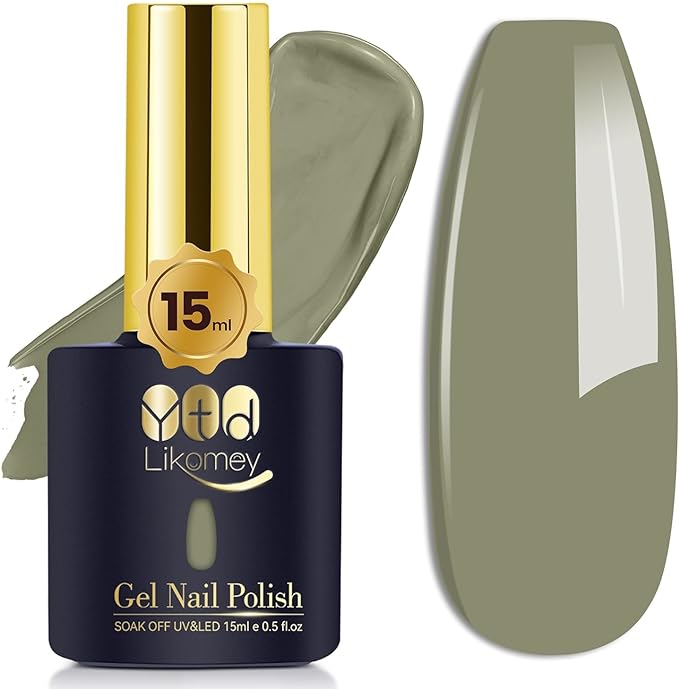 YTD Likomey Gélový lak na nechty,1 ks 15ml Sage Green CS011