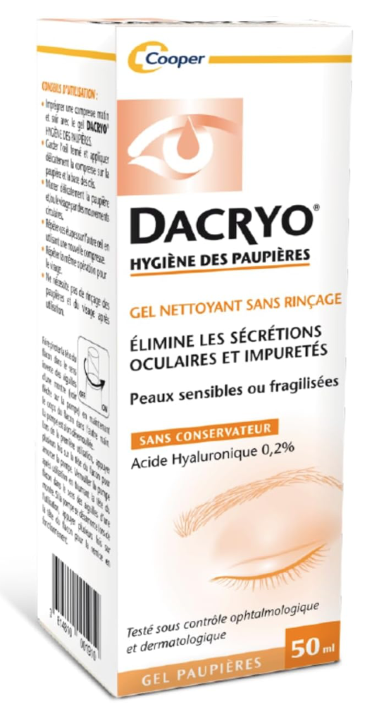 Cooper DACRYO Leave-in Čistiaci Gél na Viečka – 50 ml