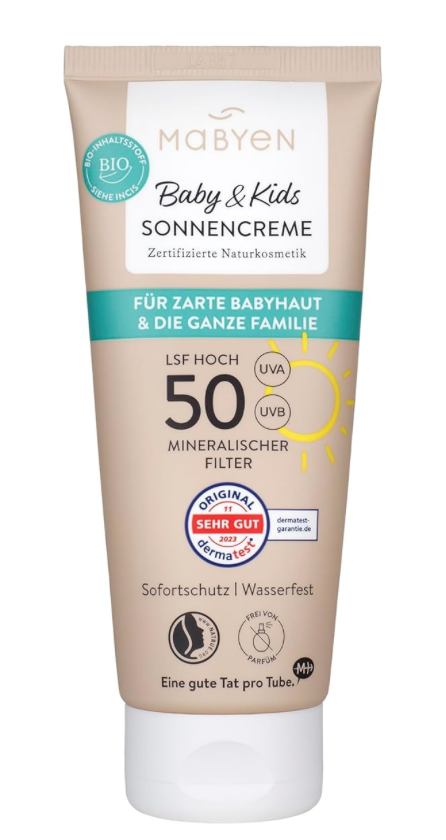 MABYEN Baby & Kids minerálny opaľovací krém SPF50, 100ml