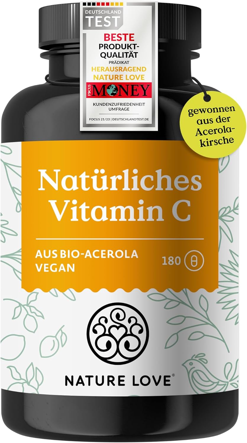 Nature Love prírodný vitamín C v organickej kvalite 180 kapsúl