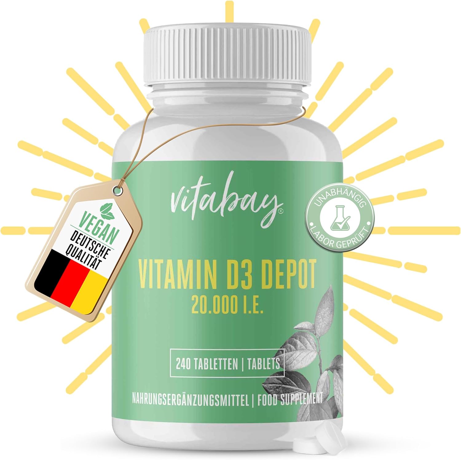 Vitabay Depot vitamínu D3 20 000 IU 240 tabliet