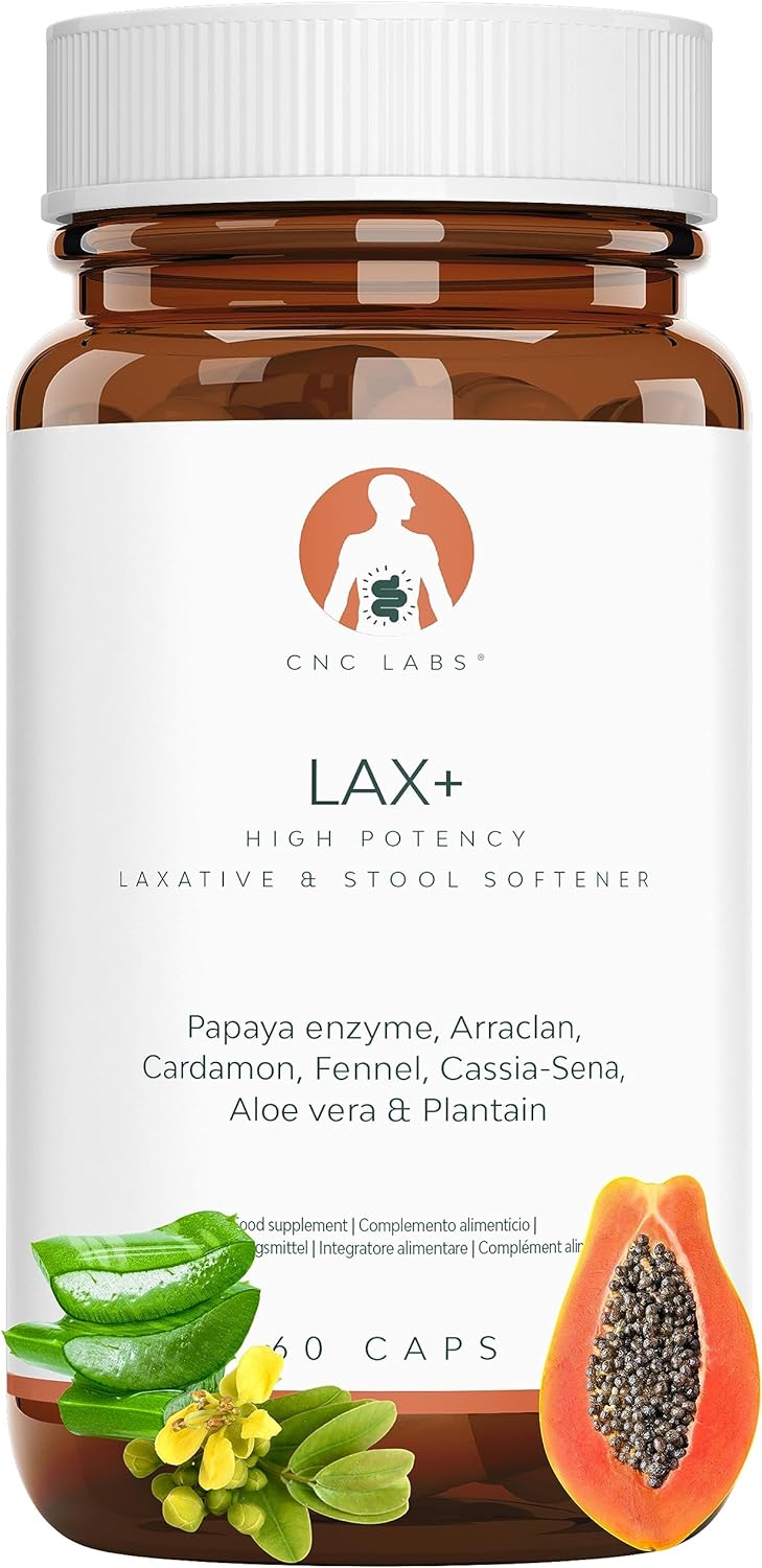 CNC LABS LAX+ Laxatívum na úľavu od zápchy pre dospelých 60 kapsúl
