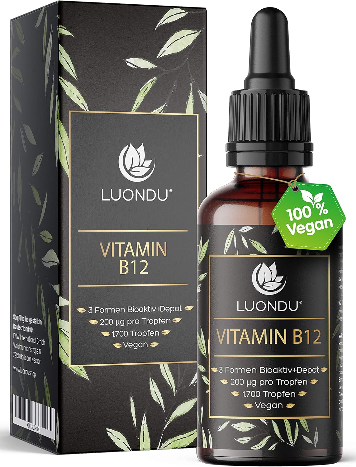 Luondu Vitamín B12 kvapky 1000 μg - 50 ml