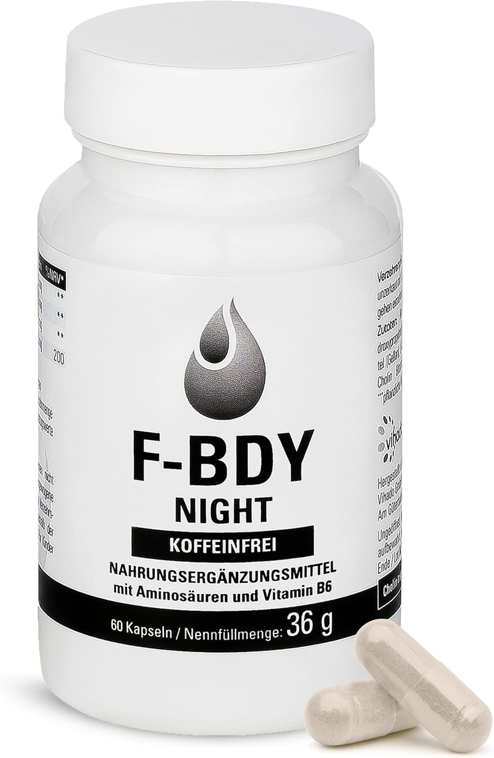 Vihado F-BDY Night Bezkofeínové kapsuly 60 ks Exp.: 2026+