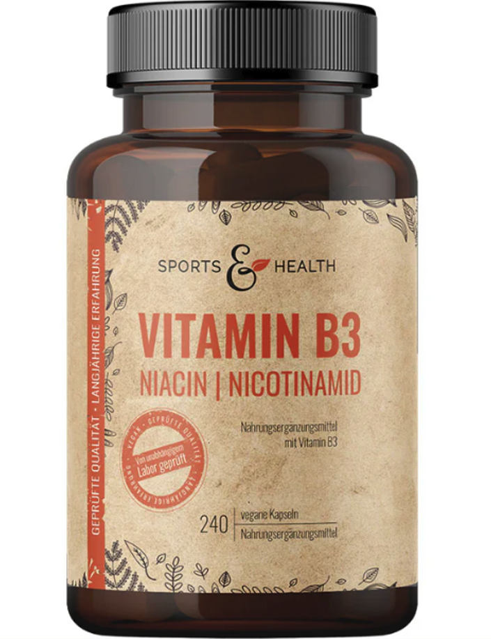 Sports&Health Sports & Health Vitamín B3 Niacín 240 kapsúl