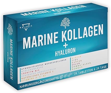 BALANCE NUTRITION Morské kolagénové kapsuly s vysokou dávkou kolagénového hydrolyzátu s kyselinou hyalurónovou 24ks