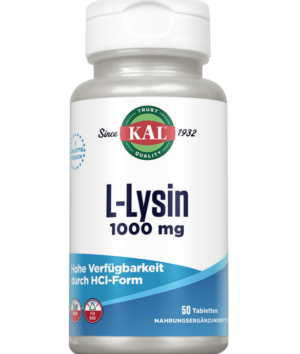 KAL 1000 Mg L-lyzínové tablety, 50 ks