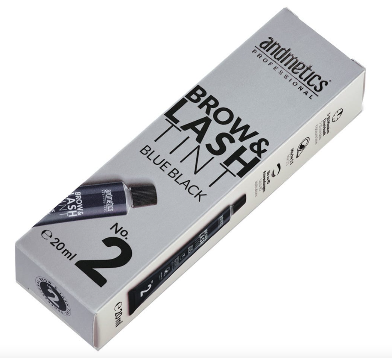 Andmetics farbenie obočia a mihalníc Blue Black, 20ml